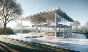 Minimalist living room with balanced and aligned elements