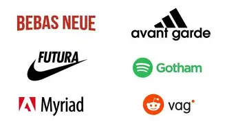 Exemplo de logotipos de marcas de luxo com serifa e sans-serif