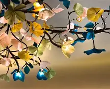 Wall sconce in minimalist bedroom