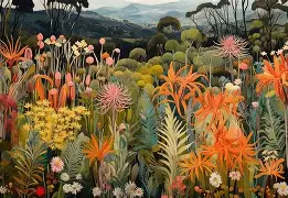 A curated exhibition in a gallery